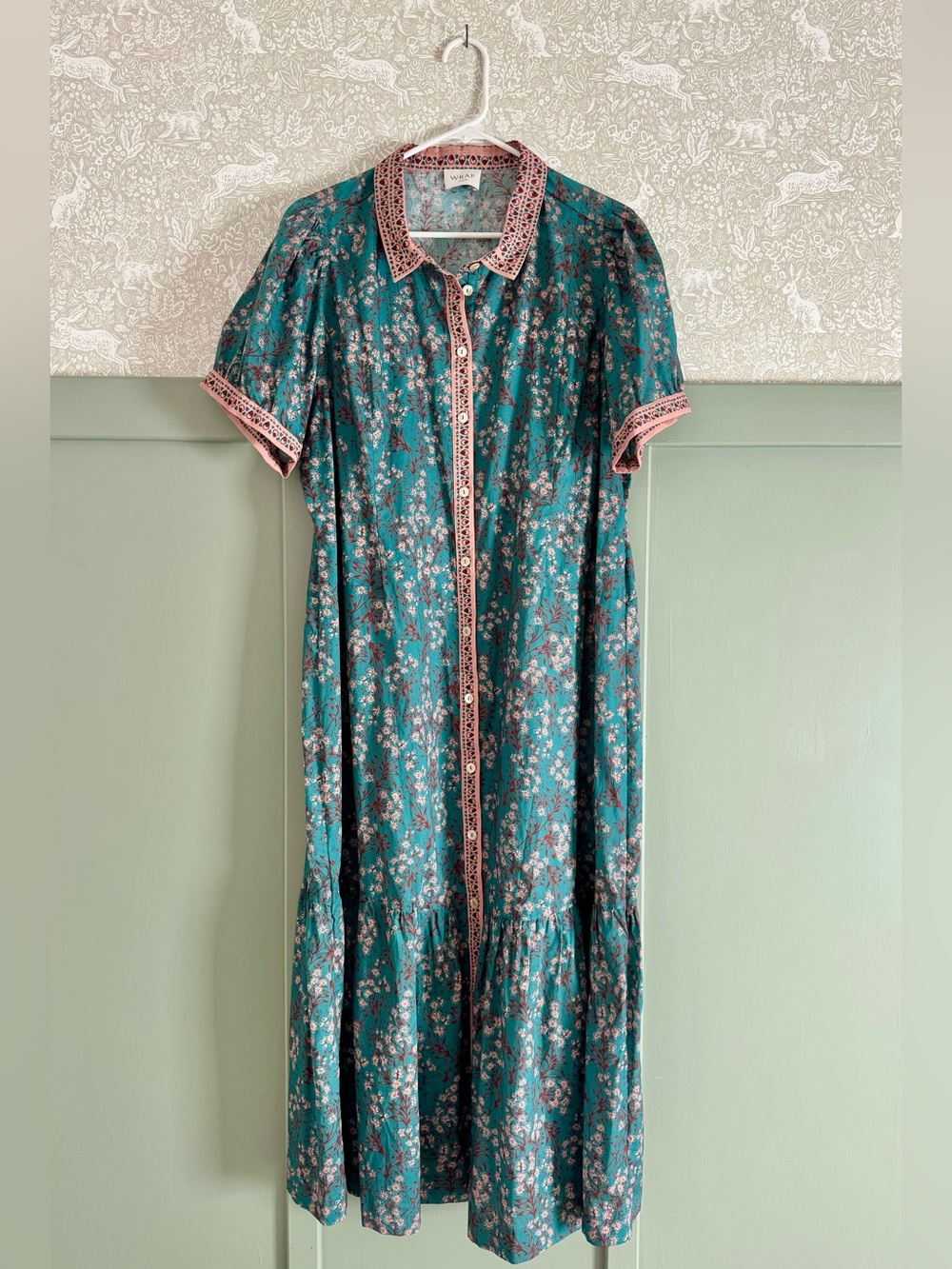 Wrap London New (without tags) 100% Cotton Floral Maxi Dress Sz XL - Picture 2 of 8
